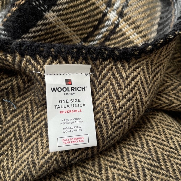 Woolrich One Size Women’s Tartain Plaid Blanket Wrap Poncho Shawl Reversible - Picture 7 of 7